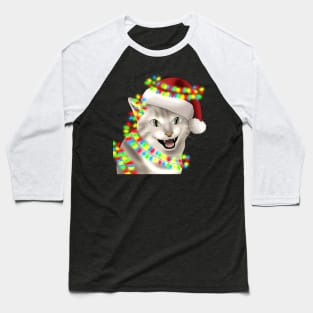 Merry Christmas Kitten Baseball T-Shirt
